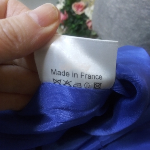 Andrew Gn 2015 Royal Blue, Black & White Trapunto/Quilted Style Skater Dresd - Picture 7 of 9